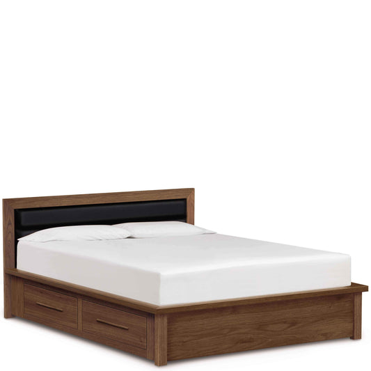 Moduluxe Storage Bed With Leather Upholstered Headboard